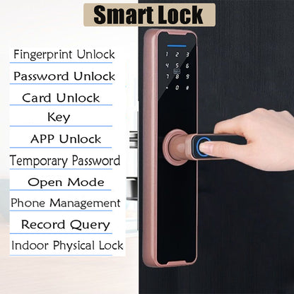Tuya WiFi Smart Door Lock – Fingerprint, Card & Key Access