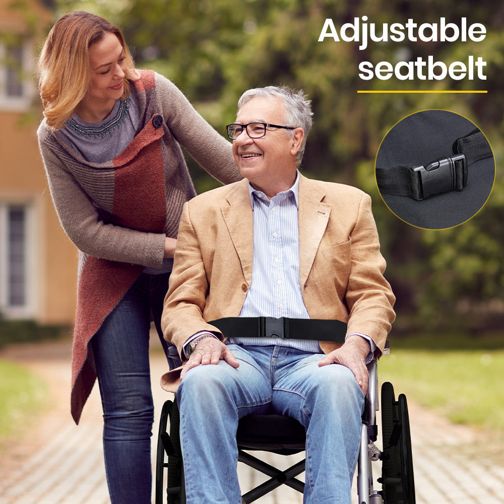 EQUIPMED 20" Lightweight Folding Wheelchair – Black
