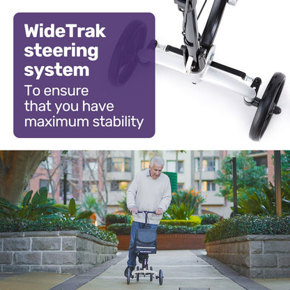 EQUIPMED Knee Scooter Walker – Crutch Alternative with Brake & Bag