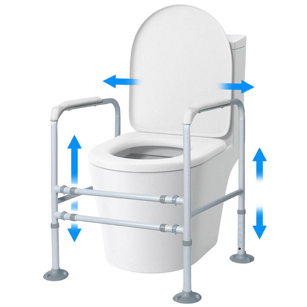 Equipmed Over Toilet Support Frame – Adjustable, 125kg Capacity