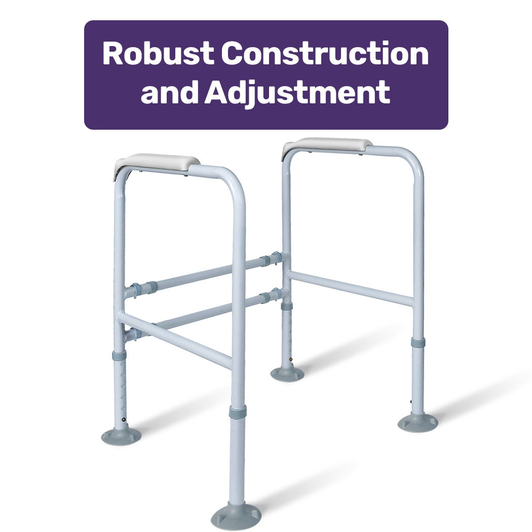Equipmed Over Toilet Support Frame – Adjustable, 125kg Capacity