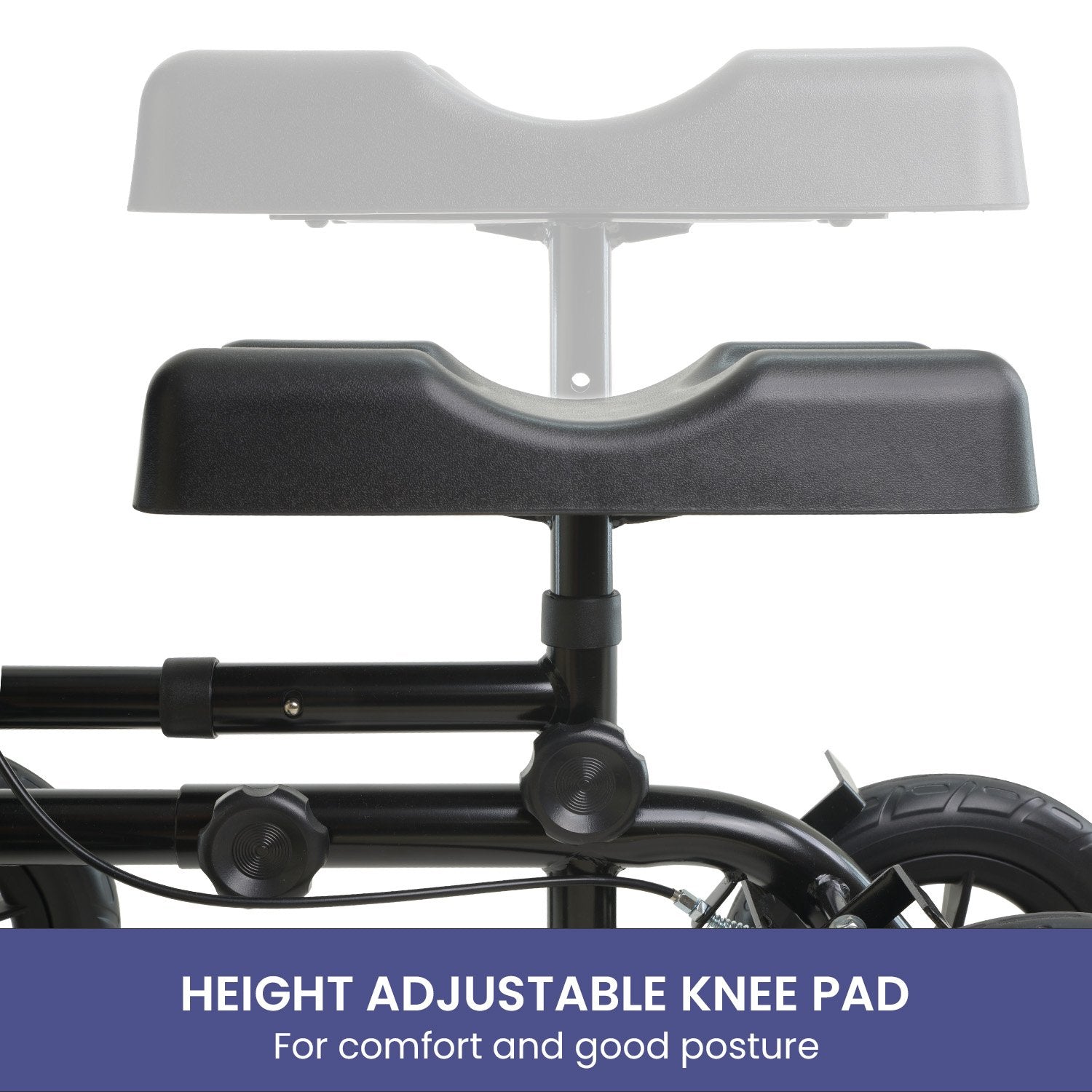 Orthonica Foldable Knee Scooter Walker – 10 inch Wheels, 136kg