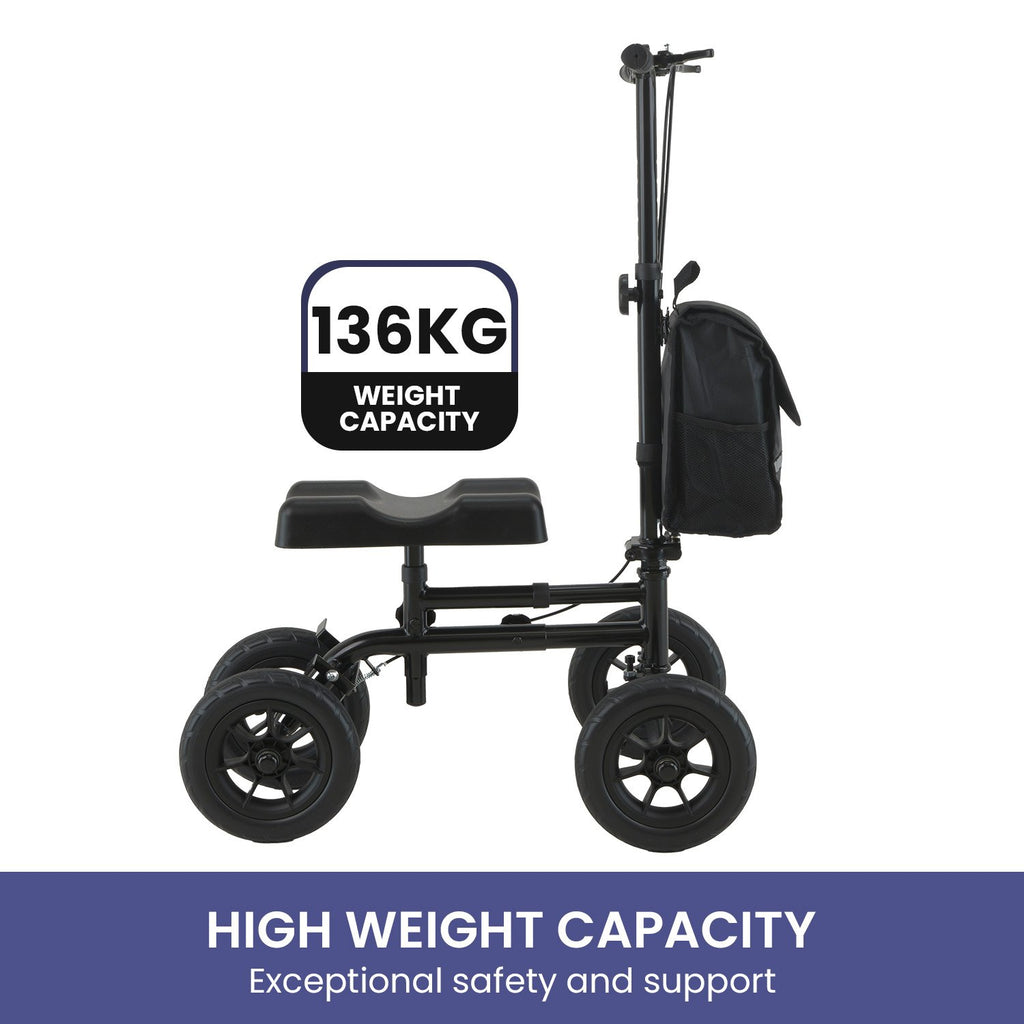 Orthonica Foldable Knee Scooter Walker – 10 inch Wheels, 136kg