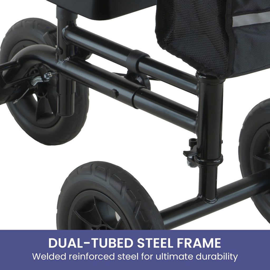 Orthonica Foldable Knee Scooter Walker – 10 inch Wheels, 136kg