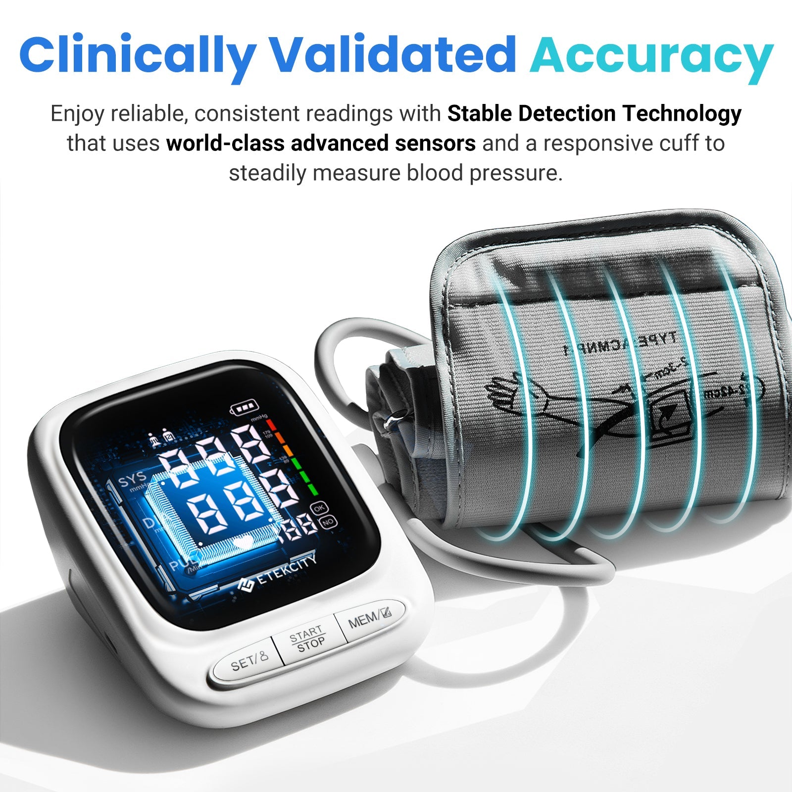 Etekcity Smart Blood Pressure Monitor – White