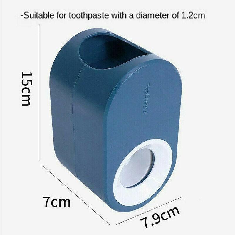 Automatic Toothpaste Dispenser – Wall-Mounted Bathroom Rack – White