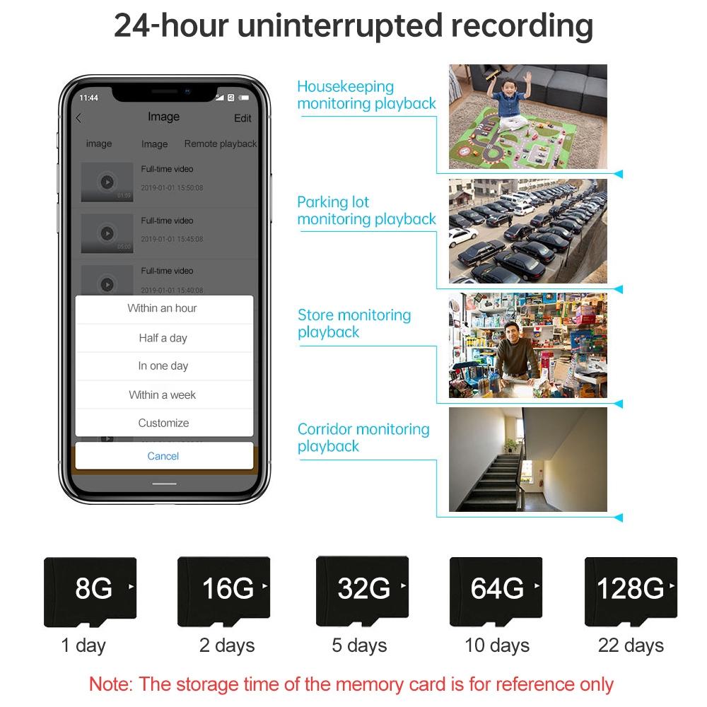 Smart WiFi Camera 1080P HD – Motion Detect, Night Vision & TF Card