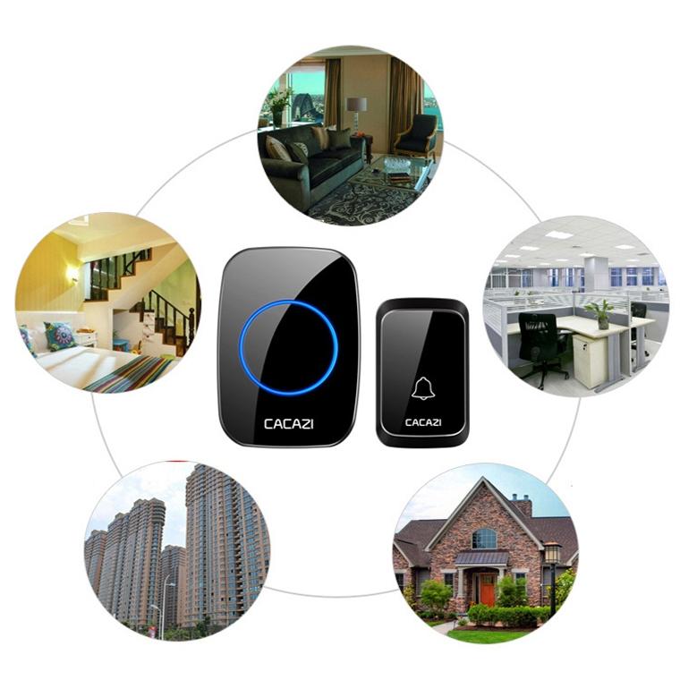 Wireless Waterproof Doorbell - Black / White