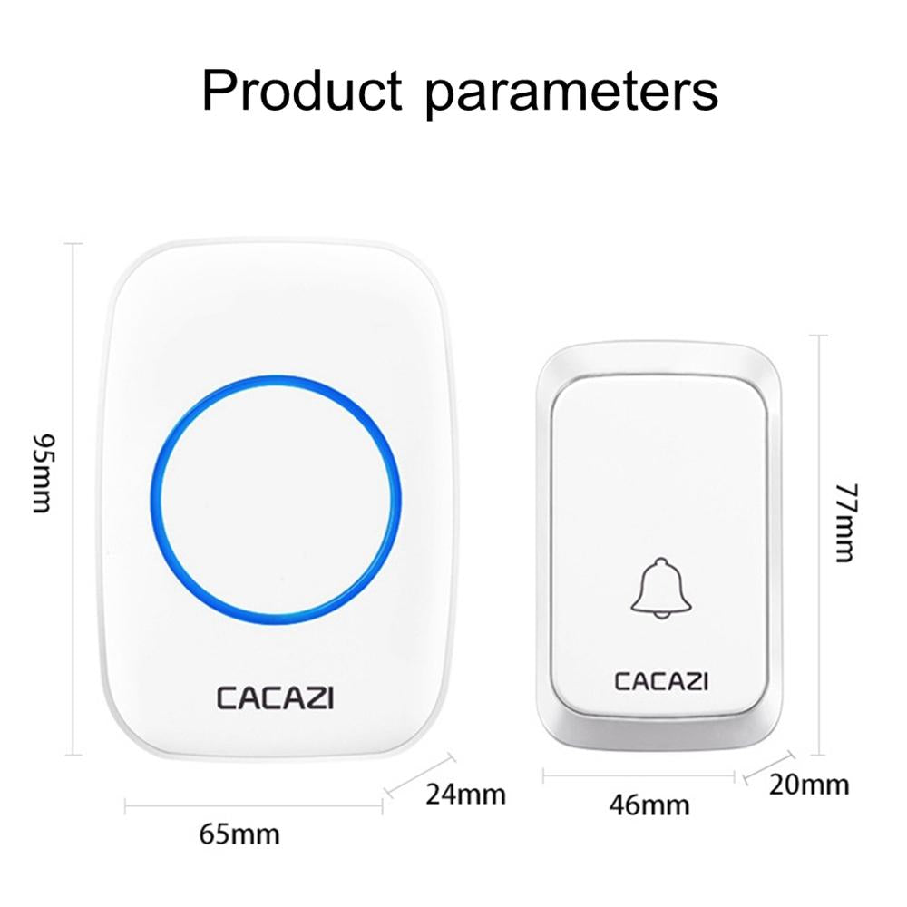 Wireless Waterproof Doorbell - Black / White
