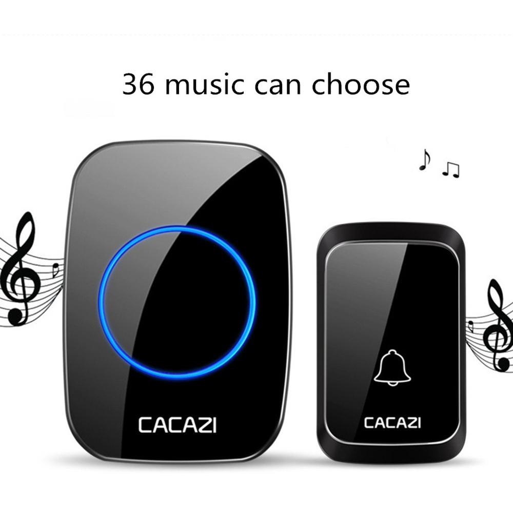 Wireless Waterproof Doorbell - Black / White