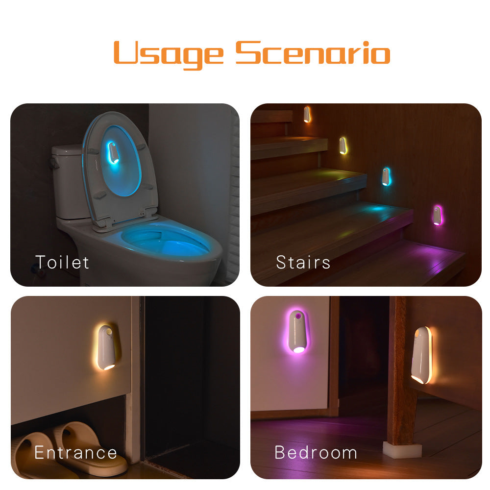 LED Motion Sensor Toilet Night Light – 8-Colour Adjustable