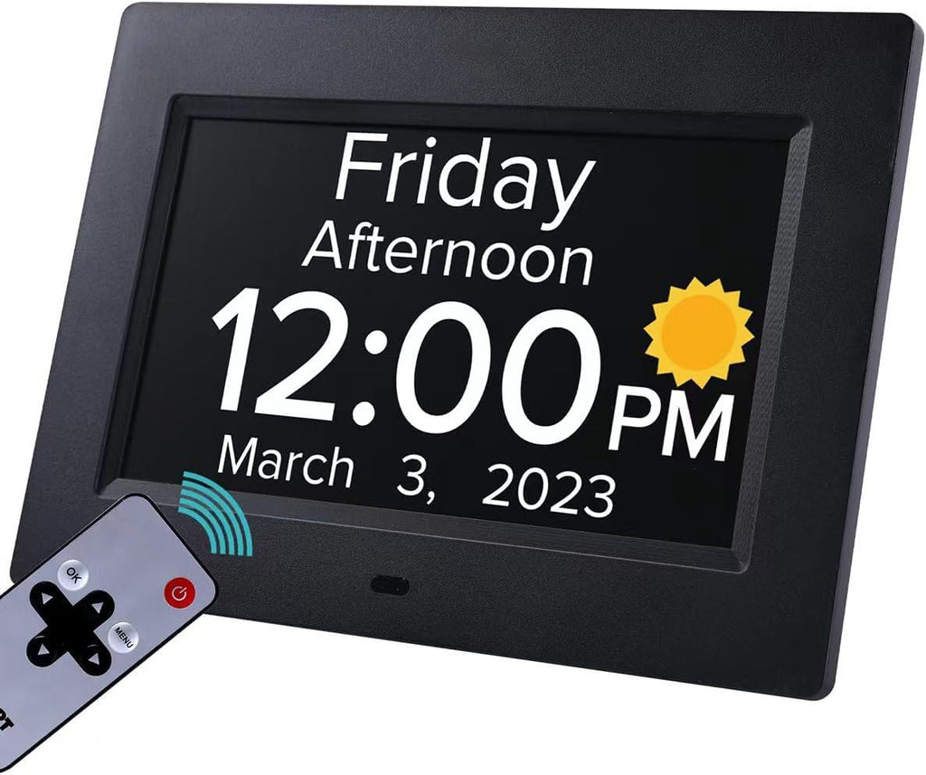Digital Day Clock with Auto Dimming & Voice Assist