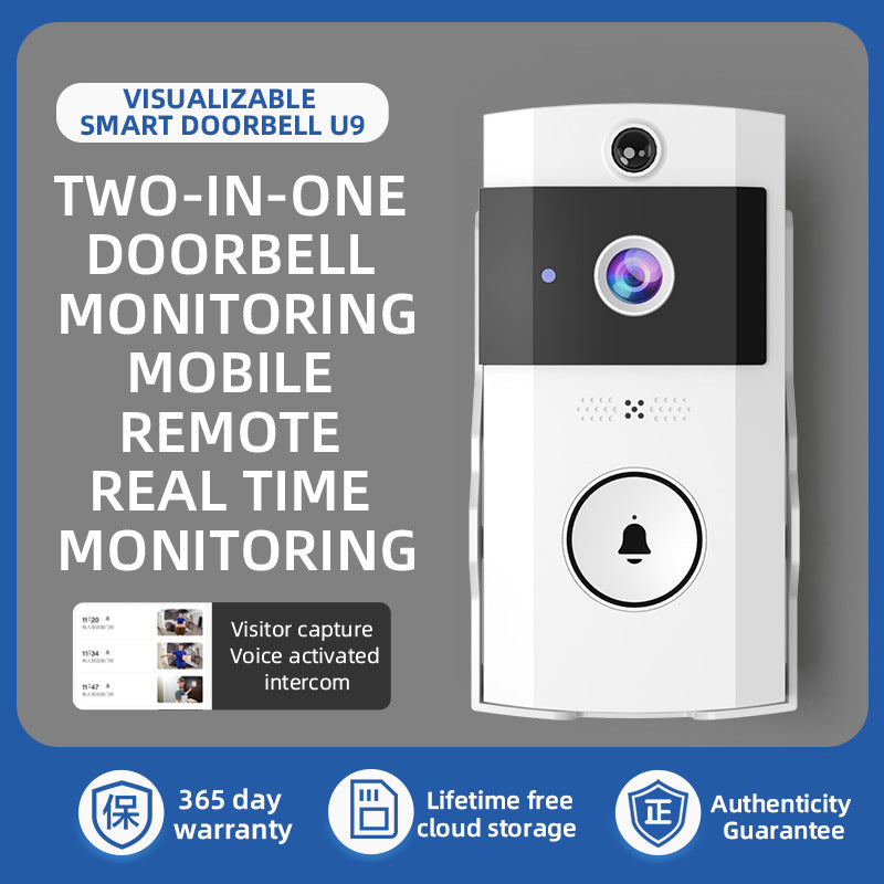 HD Wireless Video Doorbell with Solar Charging