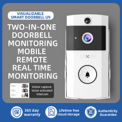 HD Wireless Video Doorbell with Solar Charging