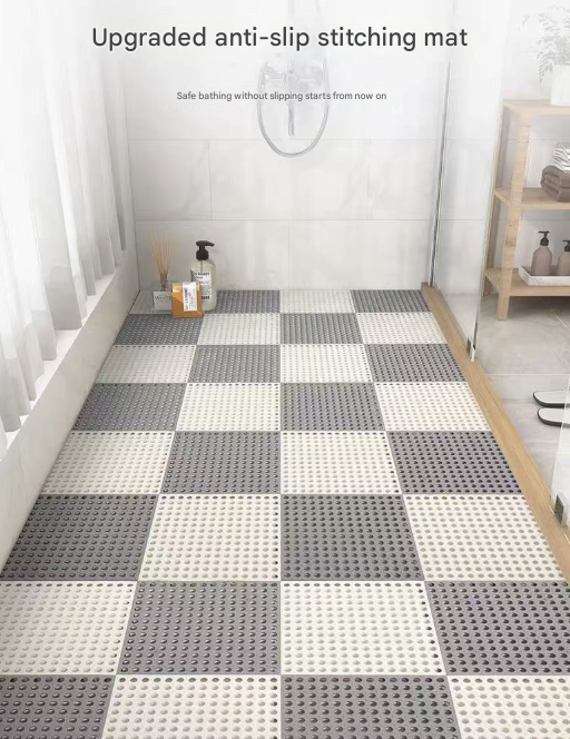DIY Interlocking Non-Slip Floor Tiles – 18-Pack PVC Drainage Mat