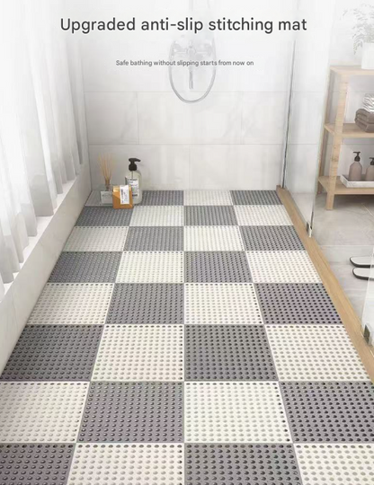 DIY Interlocking Non-Slip Floor Tiles – 18-Pack PVC Drainage Mat