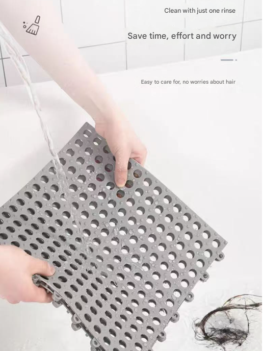 DIY Interlocking Non-Slip Floor Tiles – 18-Pack PVC Drainage Mat