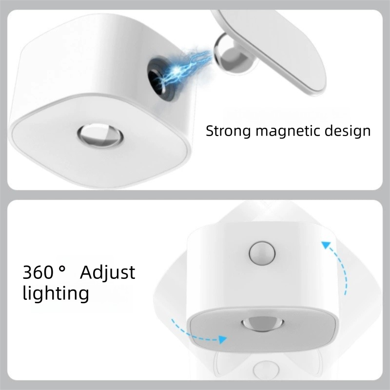 Dual Light Source Motion Sensor Wall Light – 3 Brightness Levels, White