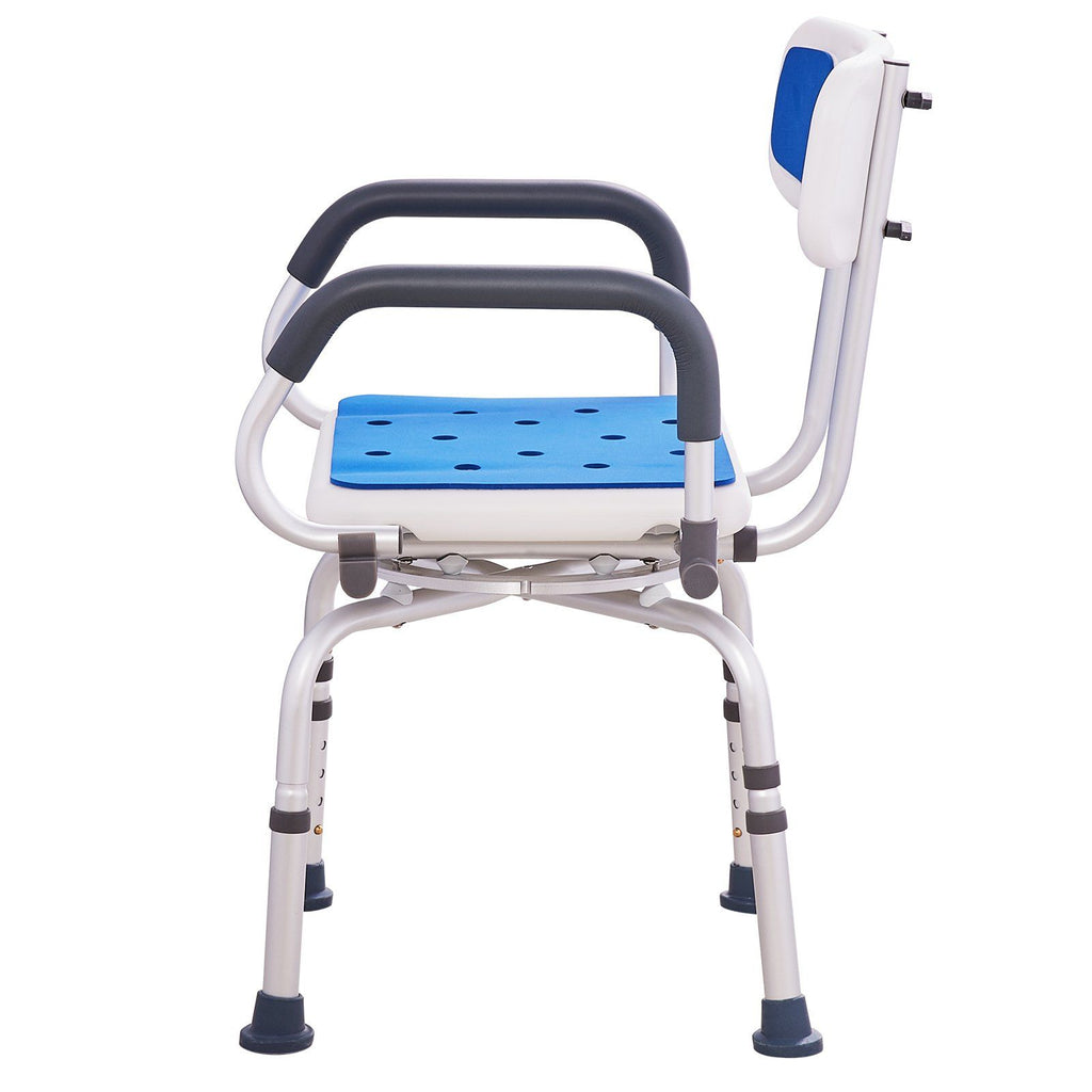 VEVOR 360° Swivel Shower Chair with Pivoting Arms – 400lbs