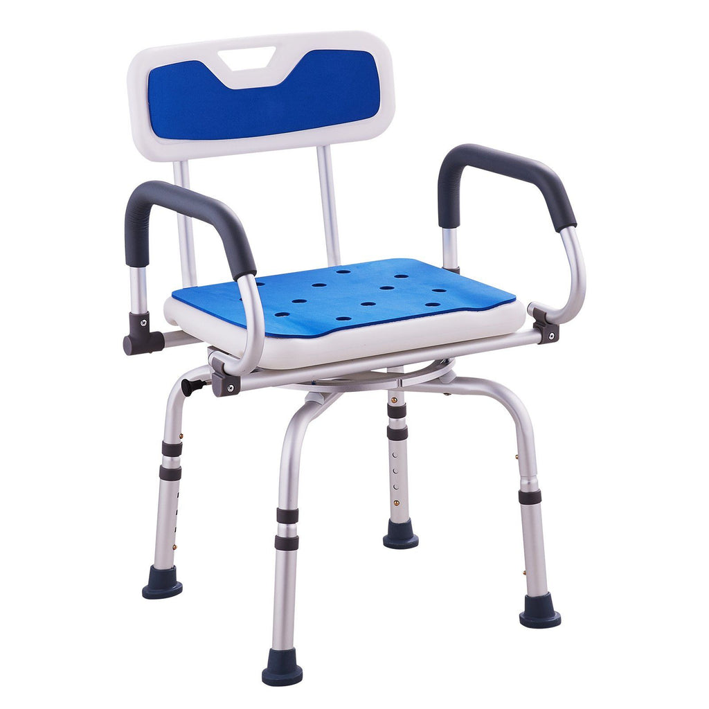 VEVOR 360° Swivel Shower Chair with Pivoting Arms – 400lbs