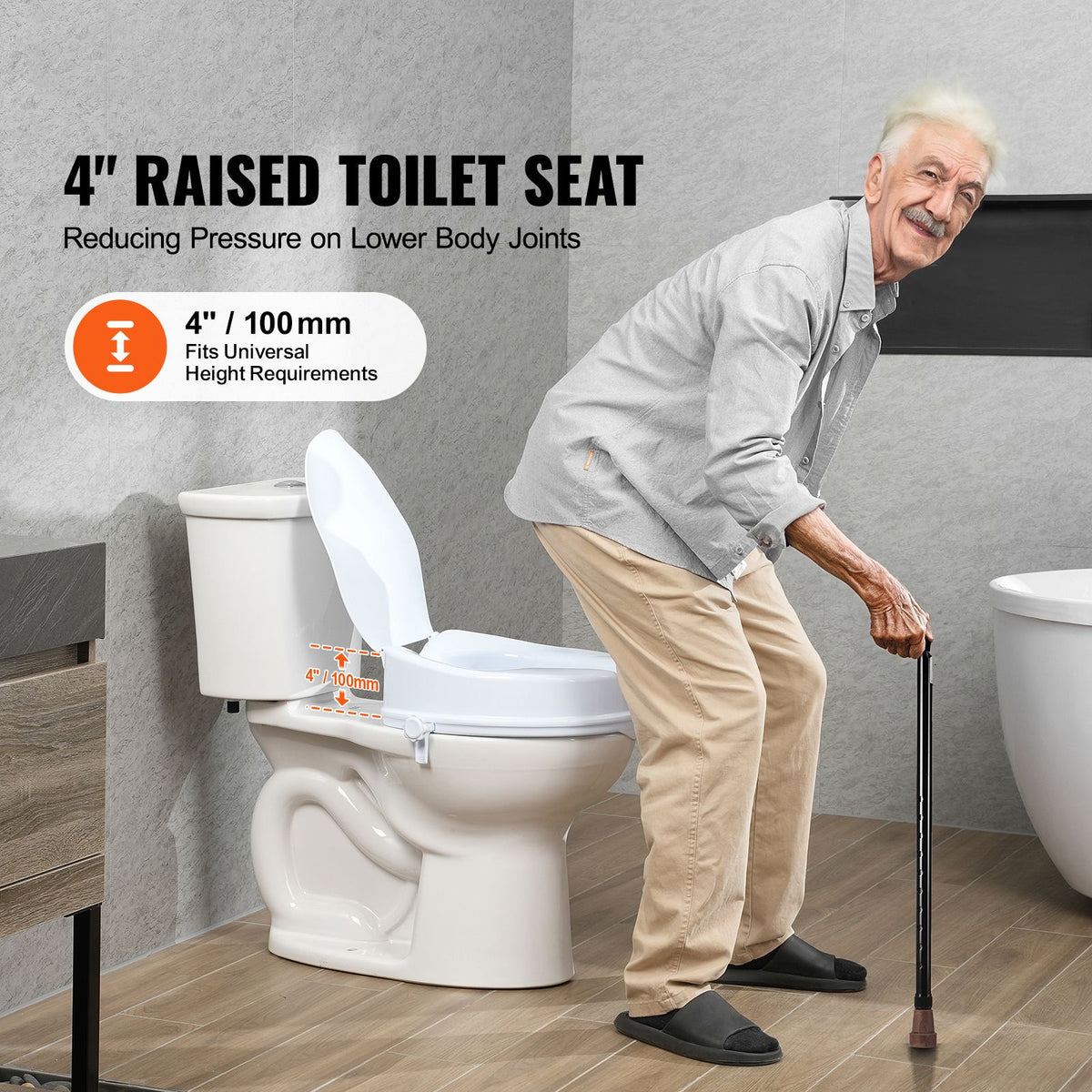Raised Toilet Seat – 100 mm