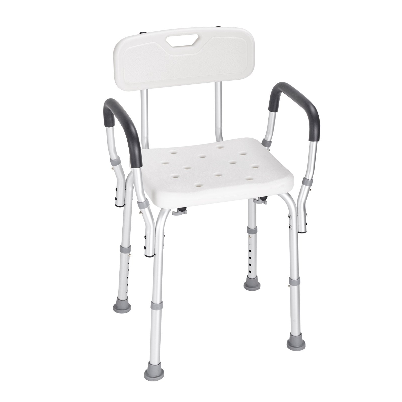Adjustable Shower Chair with Back & Arms – 158.8kg Capacity