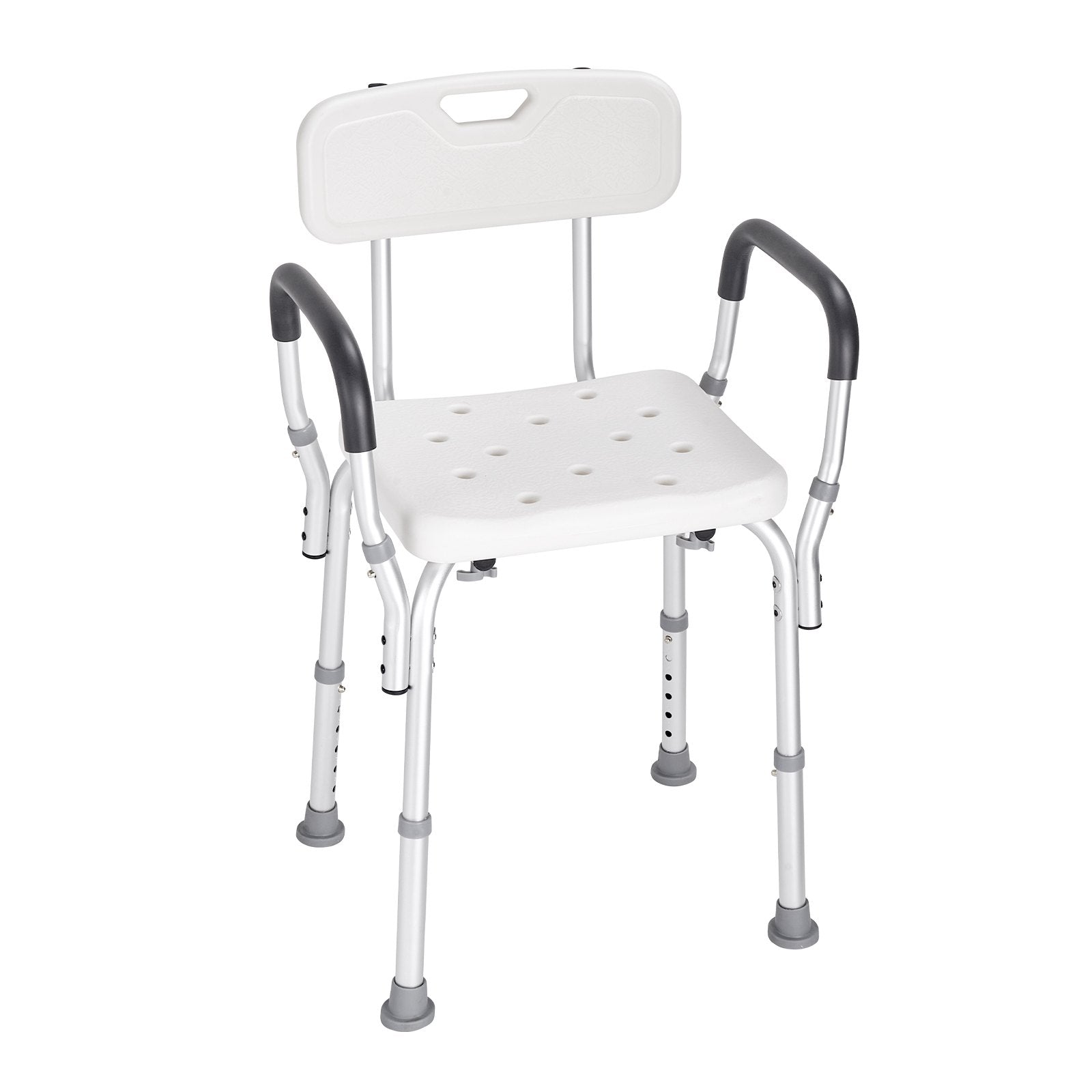 Adjustable Shower Chair with Back & Arms – 158.8kg Capacity