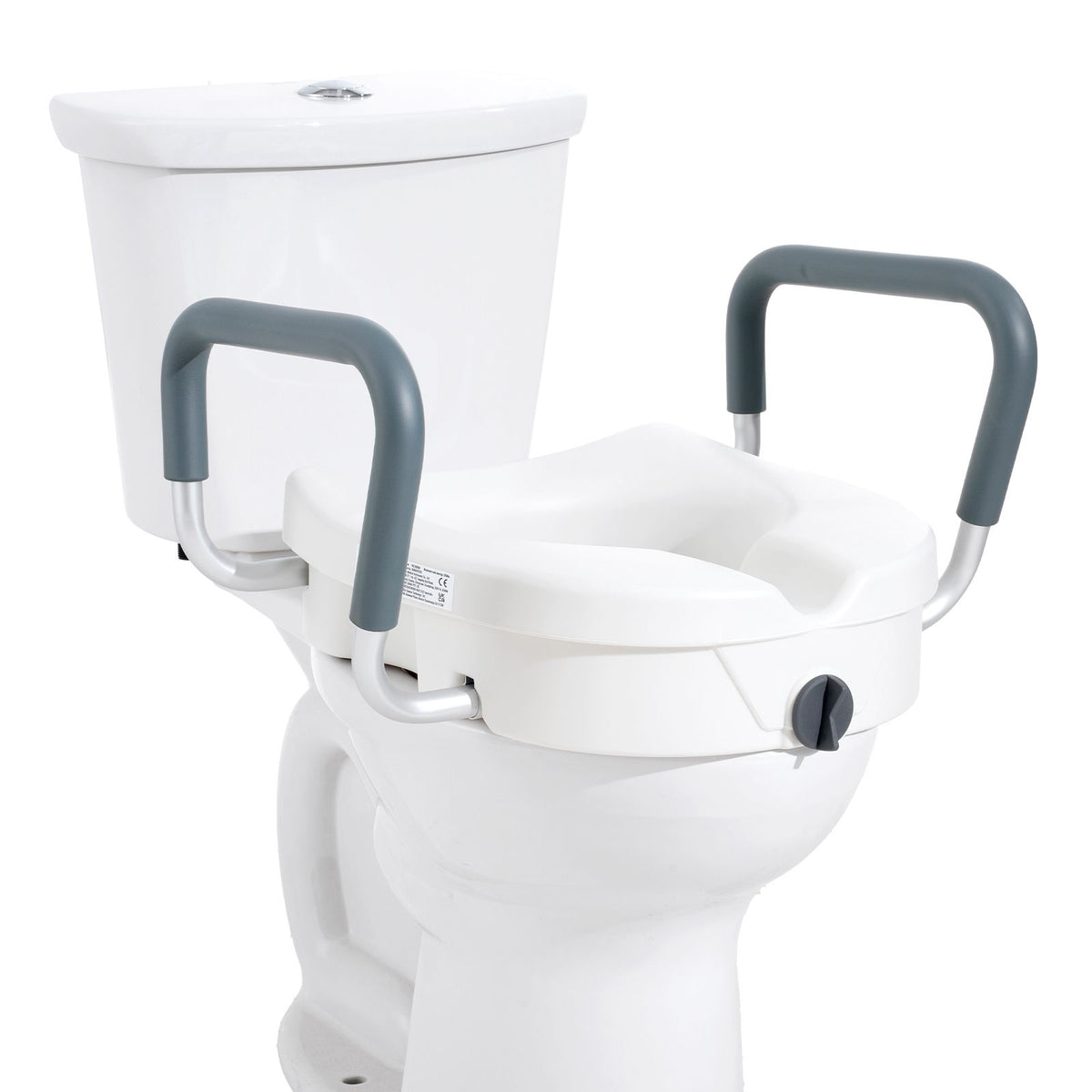 5-Inch Raised Toilet Seat with Padded Support Armrests – 159 kg Capacity