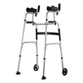 VEVOR 2-in-1 Foldable Walker with Wheels & Armrests – 450lbs Capacity